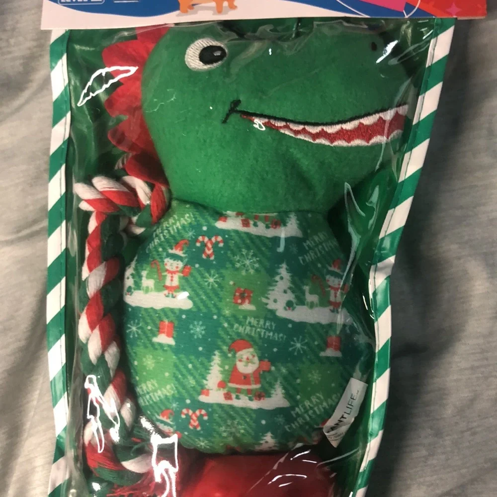 Christmas Dinosaur dog toy bundle 6 pc
